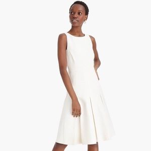 J. CREW 365 Pleated Wool A-line 2-way stretch wool